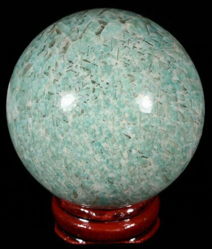 Polished Amazonite Crystal Sphere - Madagascar #51603